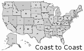 United States map - Coast to Coast